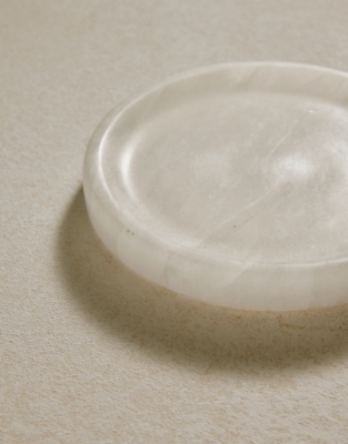 Alabaster Candle Plate – Medium