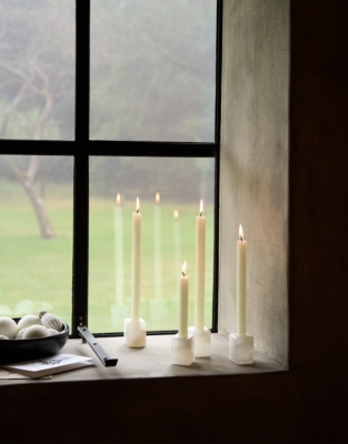 Alabaster Cube Candle Holders – Set of 4