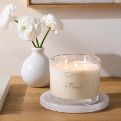 Alabaster Large Candle Plate