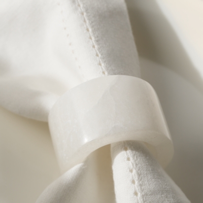 Alabaster Napkin Rings – Set of 4