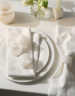 Alabaster Napkin Rings – Set of 4