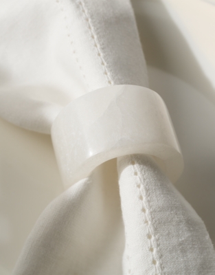 Alabaster Napkin Rings – Set of 4