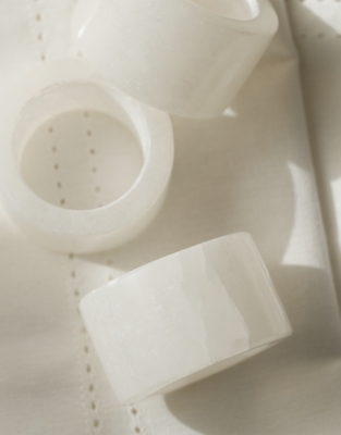 Alabaster Napkin Rings – Set of 4