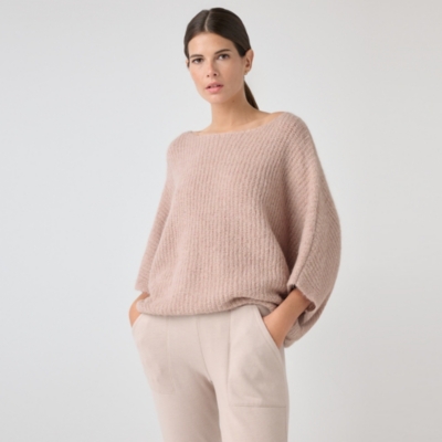 Alpaca Blend Oversized Ribbed Sweater