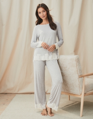 White jersey pyjamas hot sale