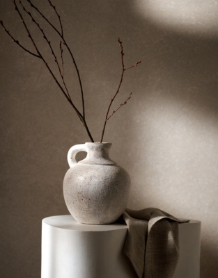 Arley Whitewashed Terracotta Jug