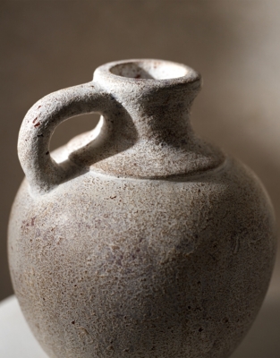 Arley Whitewashed Terracotta Jug