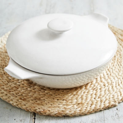 Artisan Serving Dish with Lid Home Accessories Sale The White