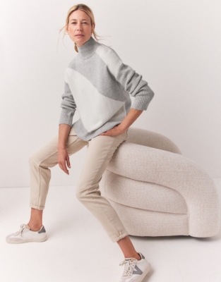 Colorblock hot sale cashmere sweater