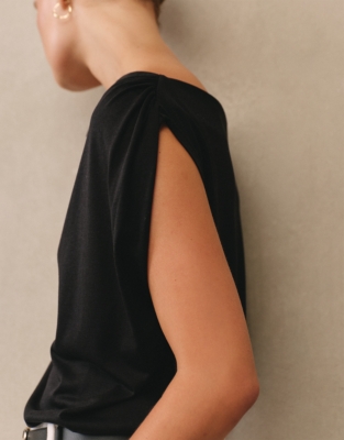 Asymmetric Lyocell Jersey Top