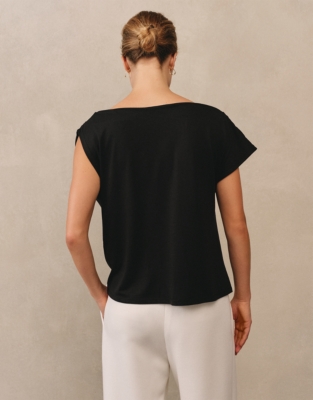 Asymmetric Lyocell Jersey Top