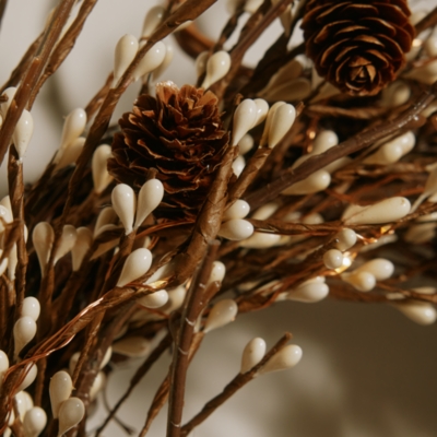 Autumn Pre Lit Pinecone Wreath