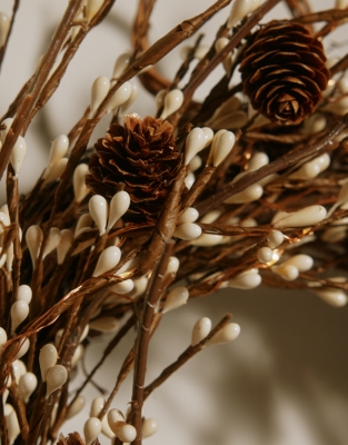 Autumn Pre Lit Pinecone Wreath
