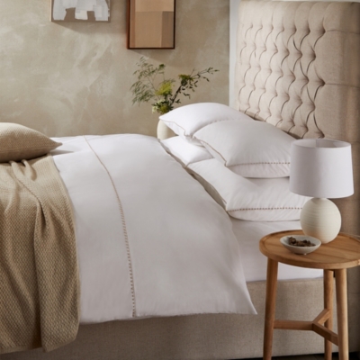 Avignon Natural Pom Pom Bed Linen Collection Bed Linen Collections