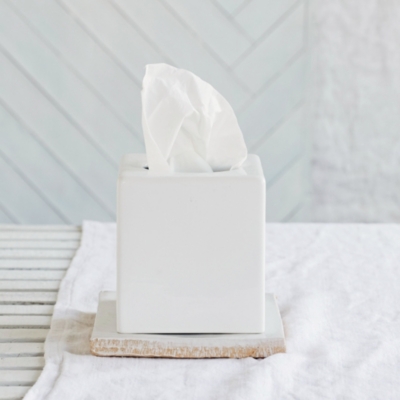 Newcombe Ceramic Tissue Box Cover | Decorative Accessories | The White ...