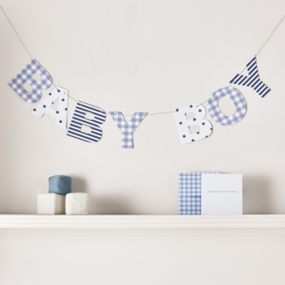 Baby Boy Bunting Card