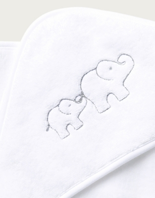 white company baby towel