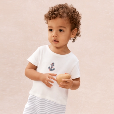Baby Organic Cotton Anchor Romper (0–2yrs)