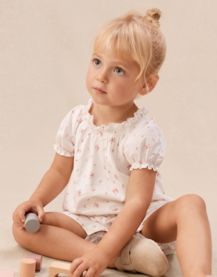 Baby Organic Cotton Delphie Floral Romper (0–24mths)