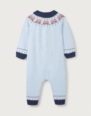 Baby Organic Cotton London Fair Isle Knitted Romper (0–24mths)