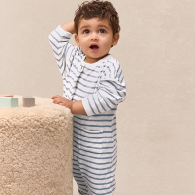 Baby Organic Cotton Sail Away Romper (0–24mths)