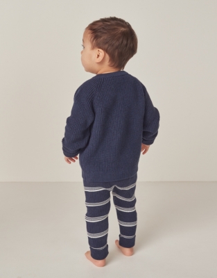 Baby Organic Cotton Star Jumper & Striped Leggings Set (0–24mths)