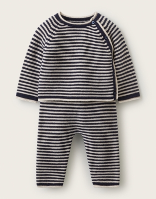 Baby Stripe Jumper & Leggings Set with Cashmere (0–2yrs)