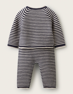 Baby Stripe Jumper & Leggings Set with Cashmere (0–2yrs)