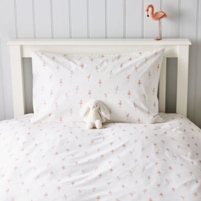 White company cot clearance bedding