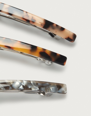 Barrette Hair Clips Set of 3 Accessories Sale The White Company UK