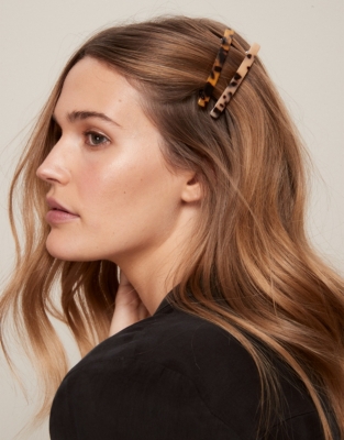 Barrette Hair Clips Set of 3 Accessories Sale The White Company UK