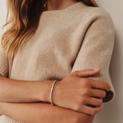 Batwing Knitted T-shirt with Organic Cotton