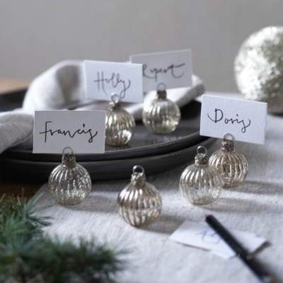 Bauble Placecard Holders – Set of 6