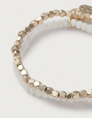 Beaded Bracelet Set of 2 Jewellery & Hair Accessories The White