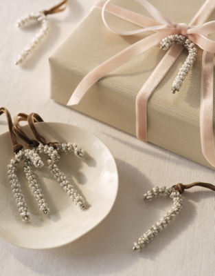 Beaded Candy Cane Toppers – Set of 6
