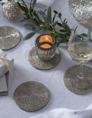 Beaded Coasters – Set of 4