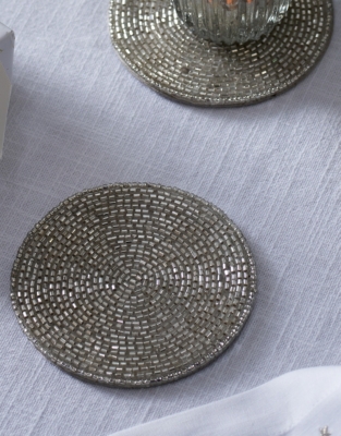 Beaded Coasters – Set of 4