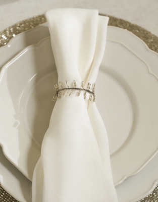 Beaded Fern Napkin Rings – Set of 4