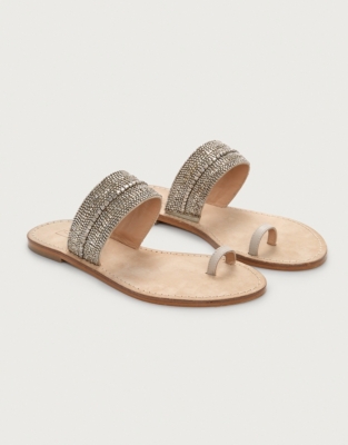 Beaded Toe Strap Sandals | Accessories Sale | The White Company UK