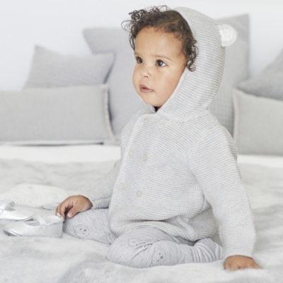 white company baby cardigan