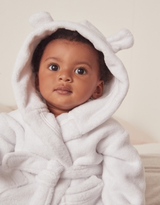 Bear Ears Recycled Snuggle Baby Robe (0–12mths)
