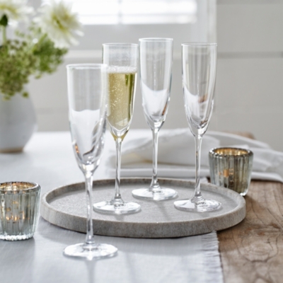 set of 4 champagne flutes