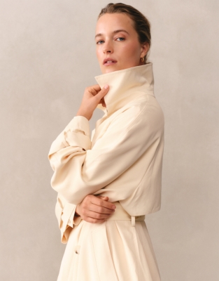 Belted Drapey Trench Coat