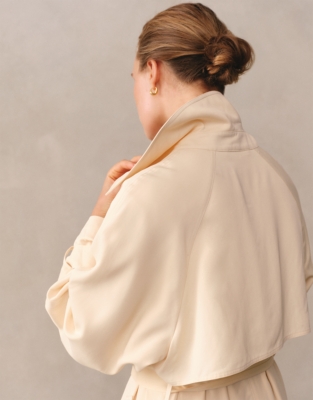 Belted Drapey Trench Coat