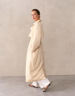 Belted Drapey Trench Coat