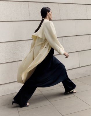 Belted Drapey Trench Coat