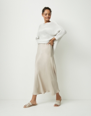 Bias Cut Midi Skirt | Skirts & Shorts | The White Company UK