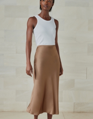 The white shop company satin skirt