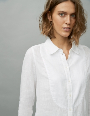 Bib Front Linen Shirt | New In Clothing | The White Company UK