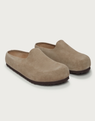 Birkenstock Amsterdam Wrapped Suede Leather Mules